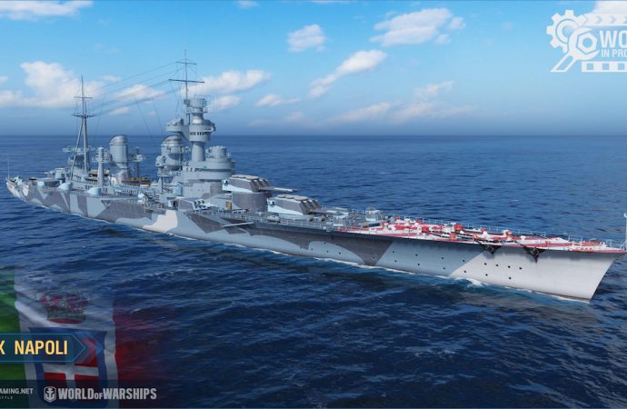 In fase di test Napoli, nuovo incrociatore italiano tier X